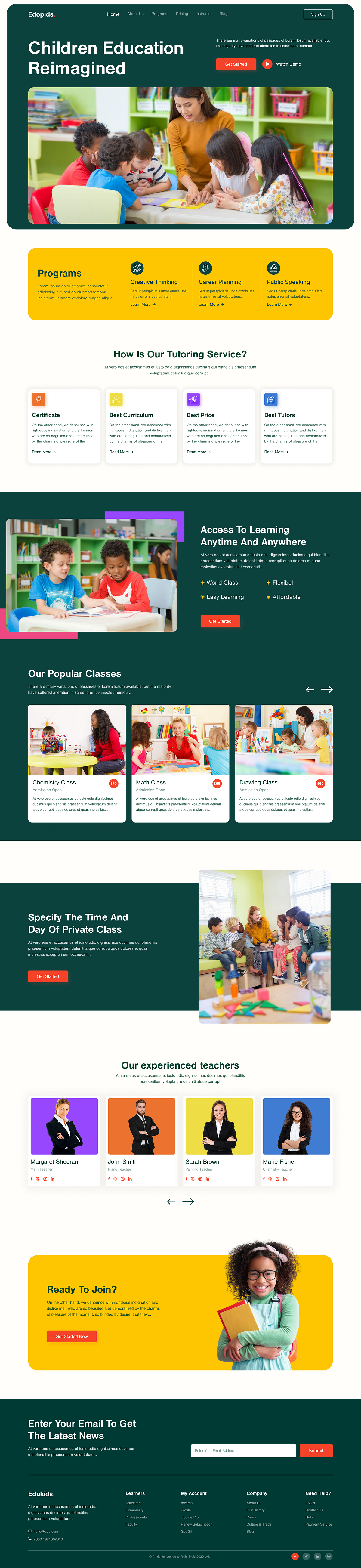 👩👧👦Kids' Education Platform Website📖 Image 1