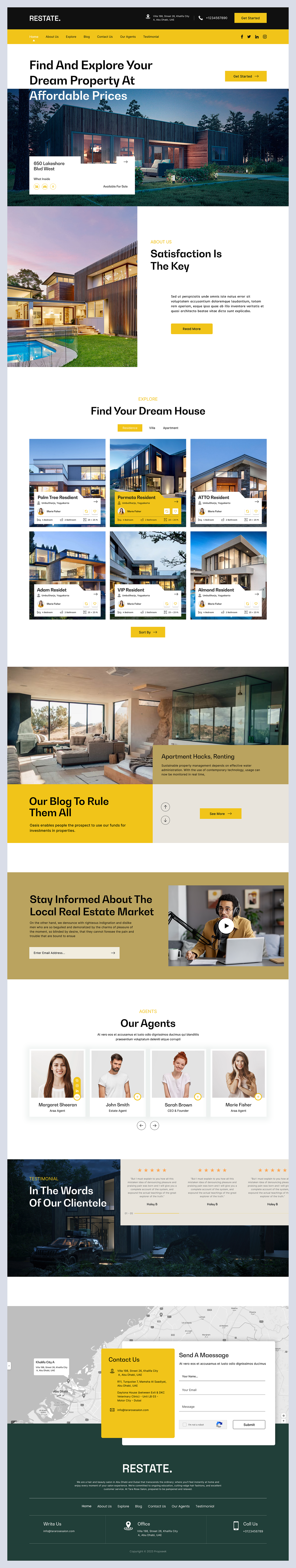 Restate - Real Estate Website. Image 2