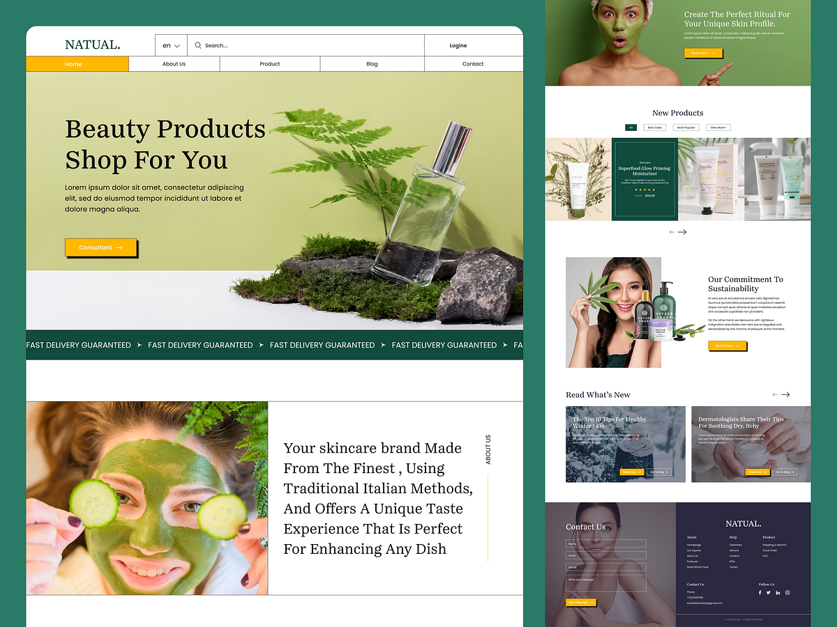 Netual - Skincare Brand Landing Page. Image 0