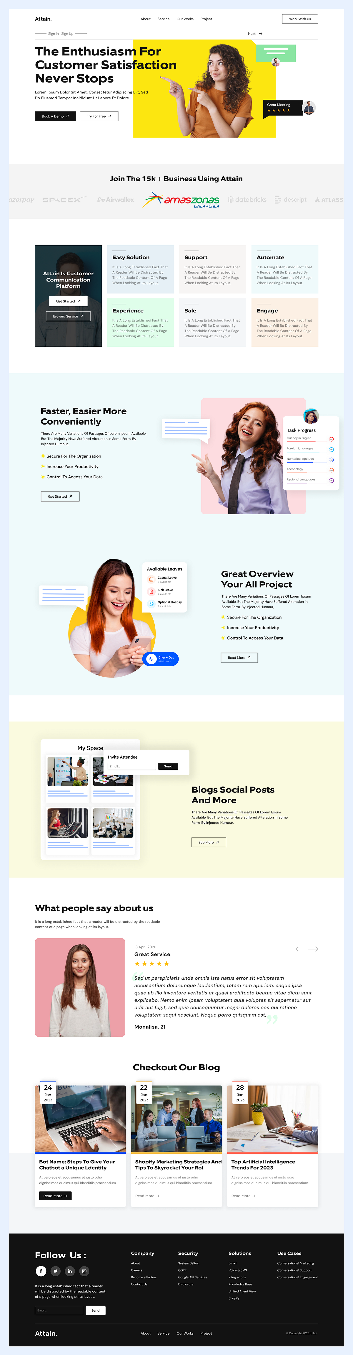 Customer Communication Platform Website Image 1