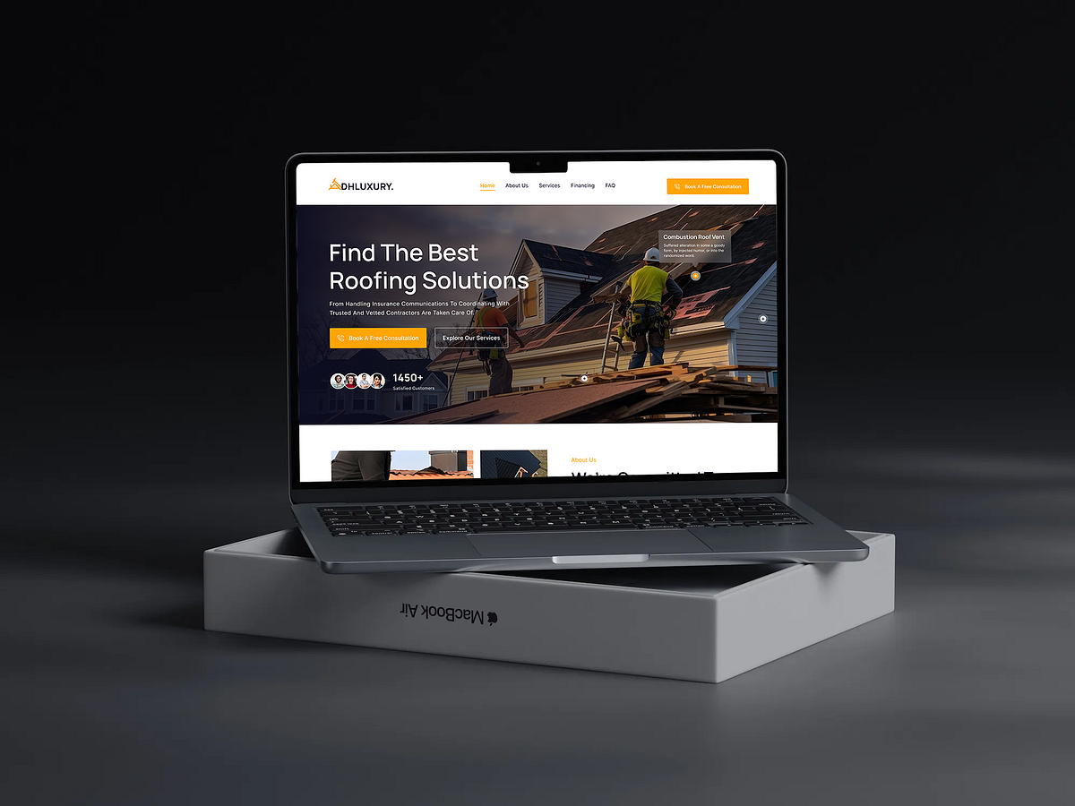Roofing landing page Website Design Image 1