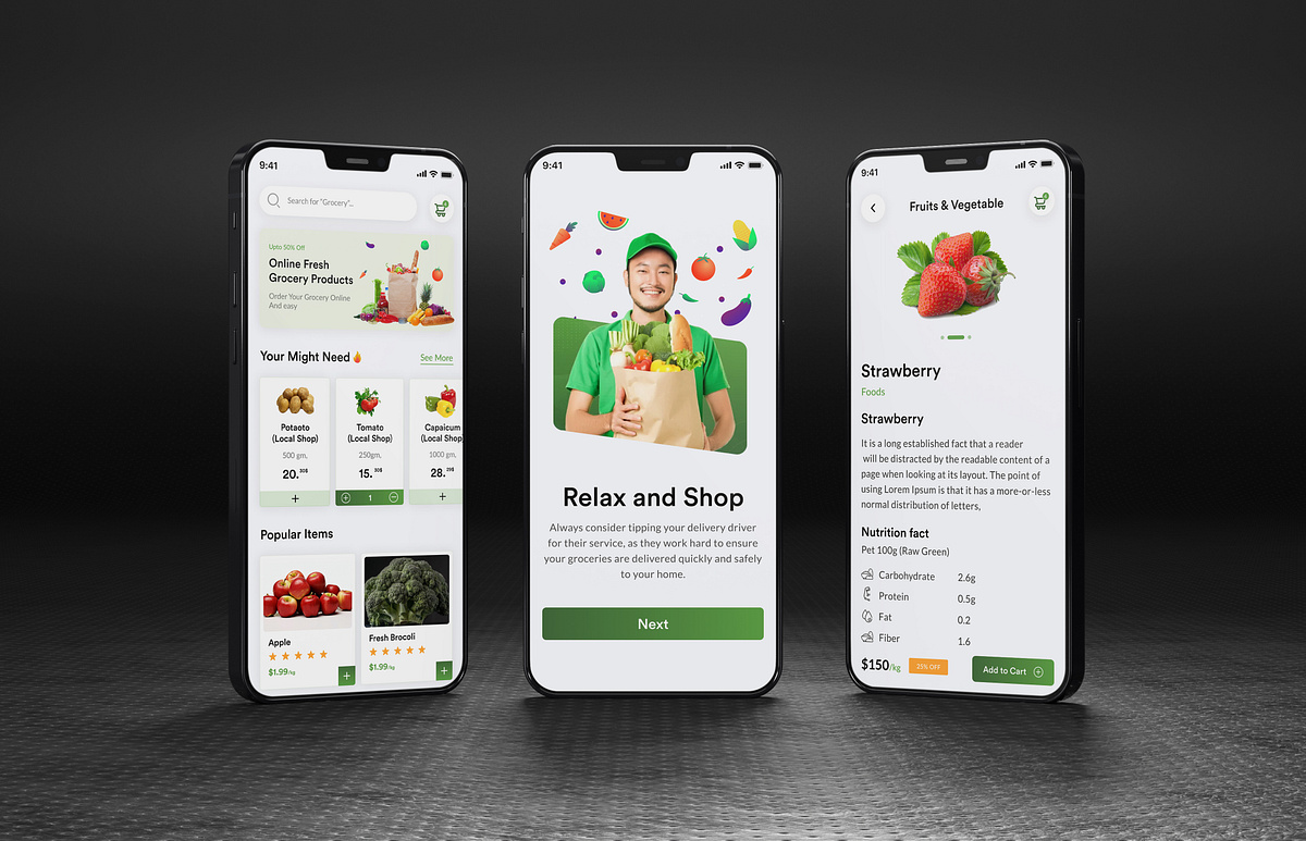 Grocery Delivery Mobile App UI Design Image 1