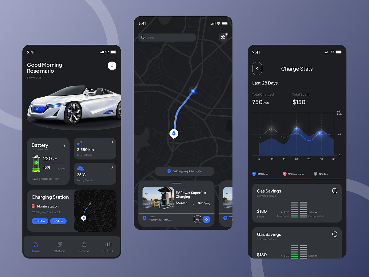 Electric Car Mobile App Image 0