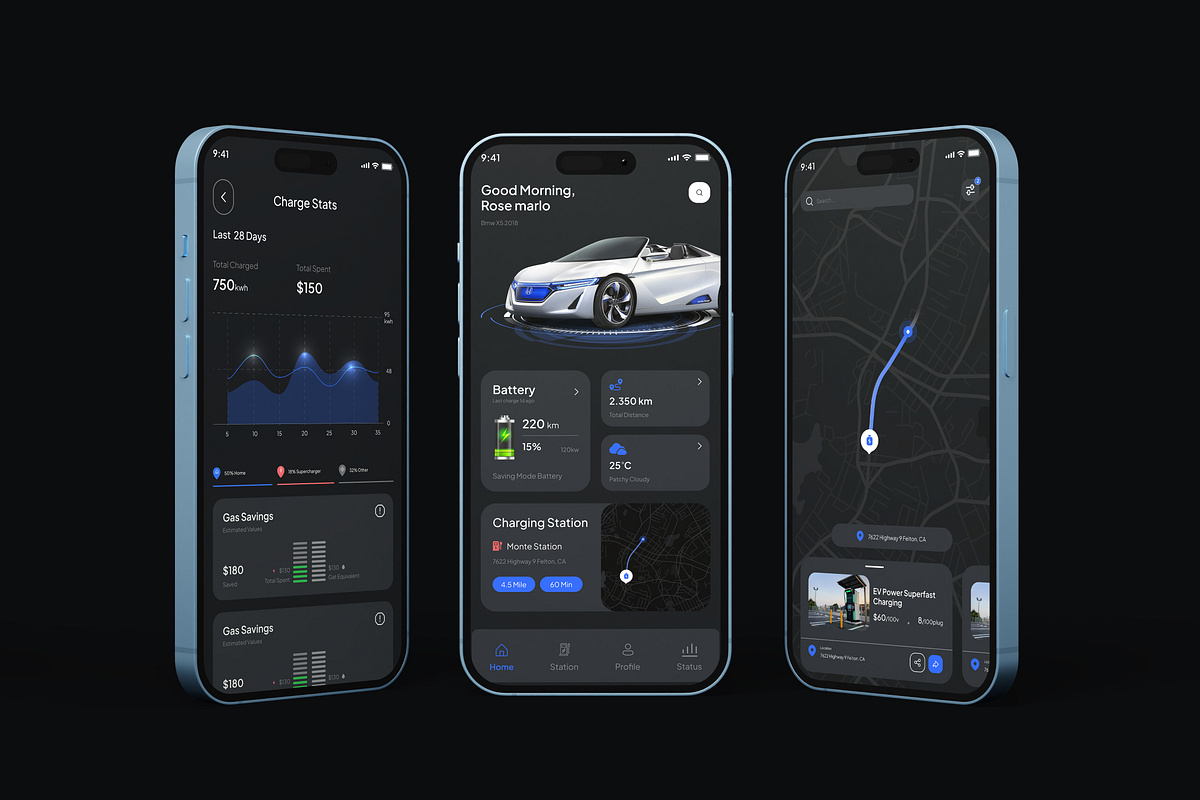 Electric Car Mobile App Image 1