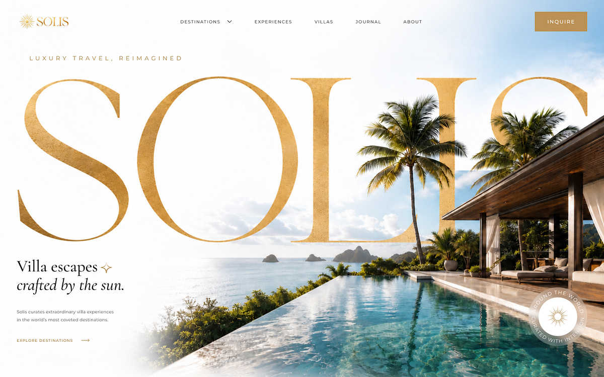 SOLIS — Luxury Villa Website Experience Image 0
