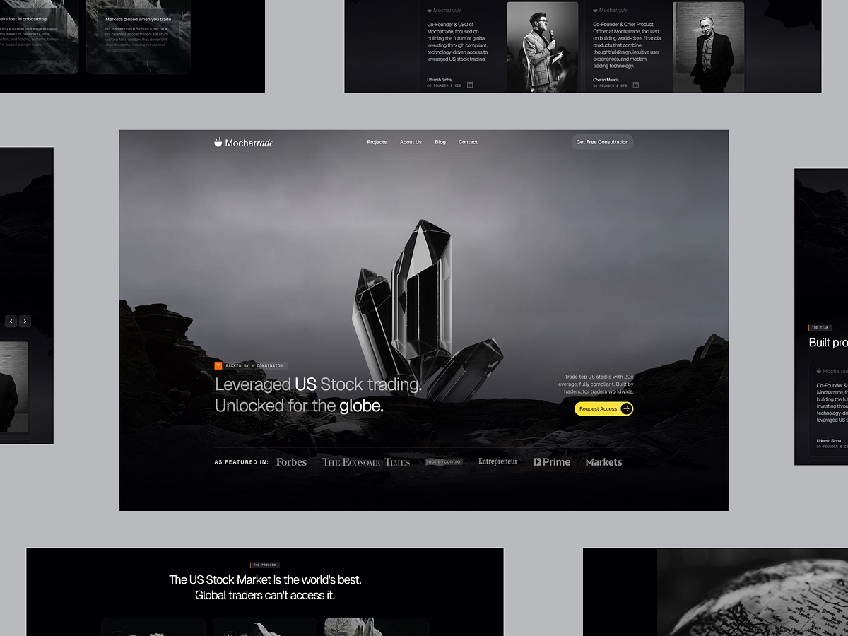 Online Stock Trading Website Design Image 2