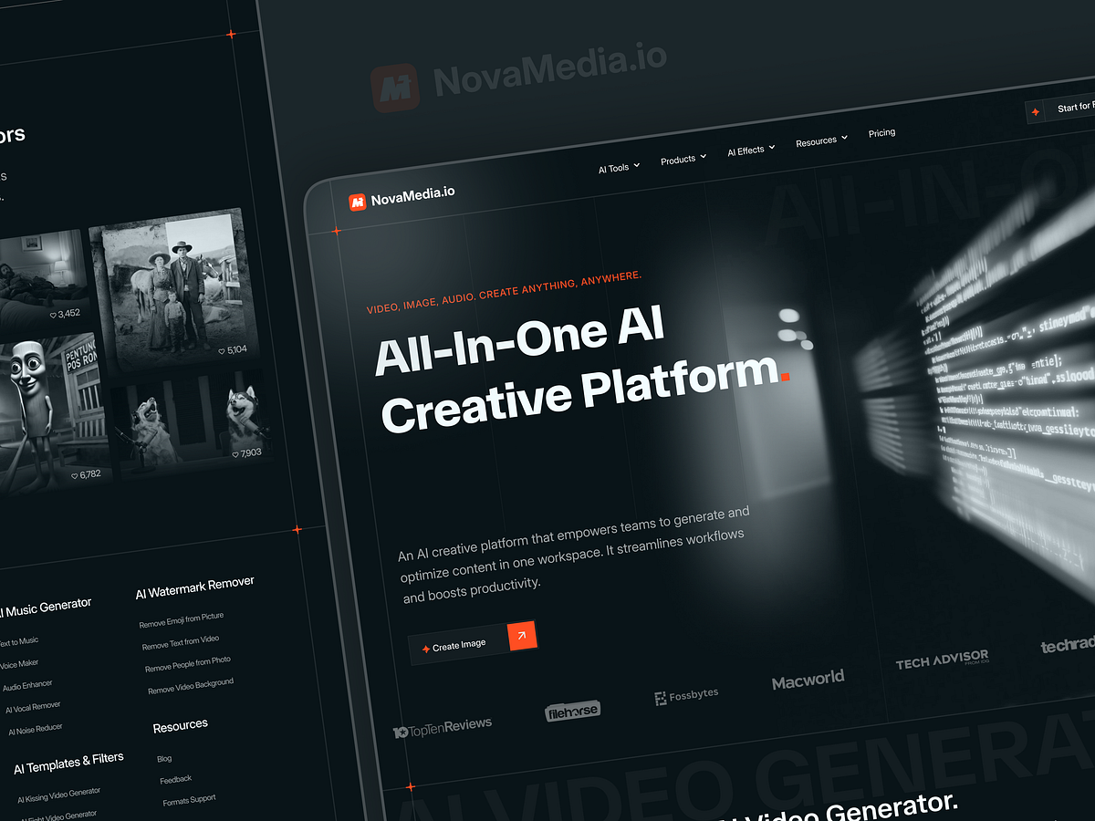 AI-Powered Video, Image, Platform Website -2026 Image 1