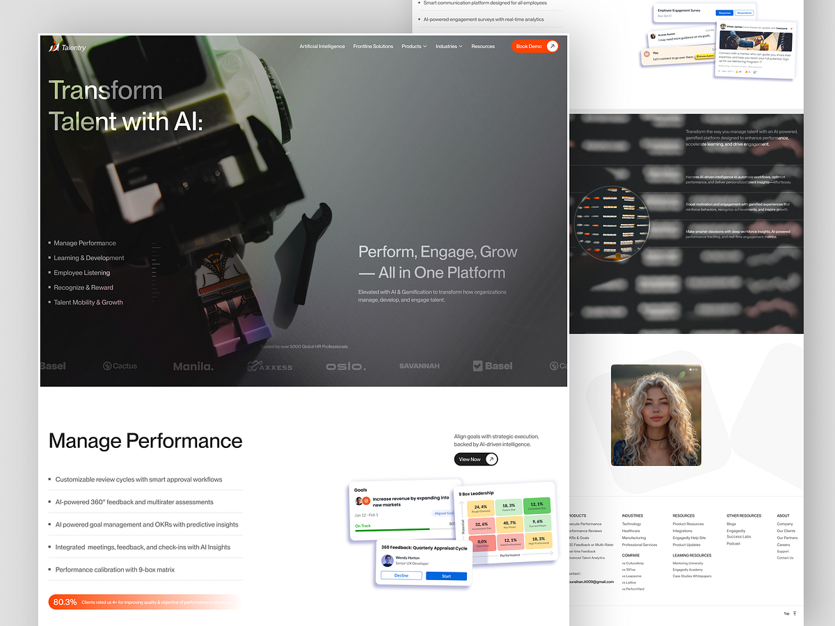 AI Talent Management Software Website Image 3