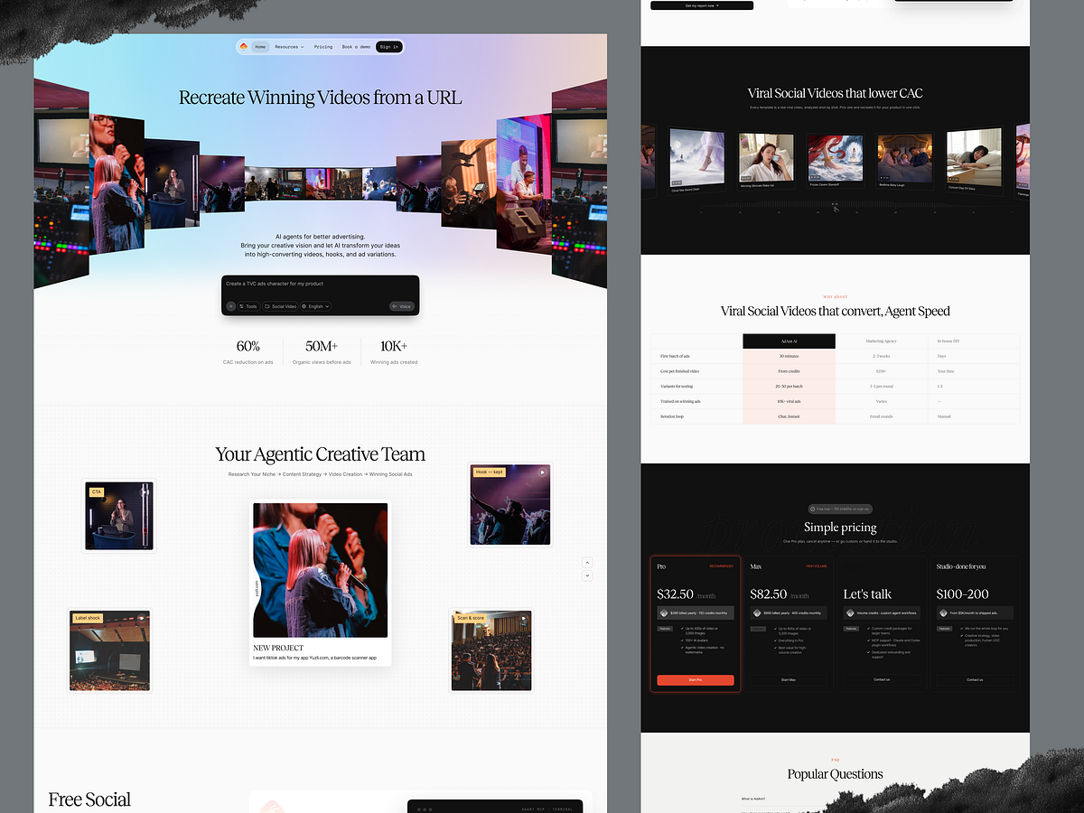 AI-powered social media advertising website