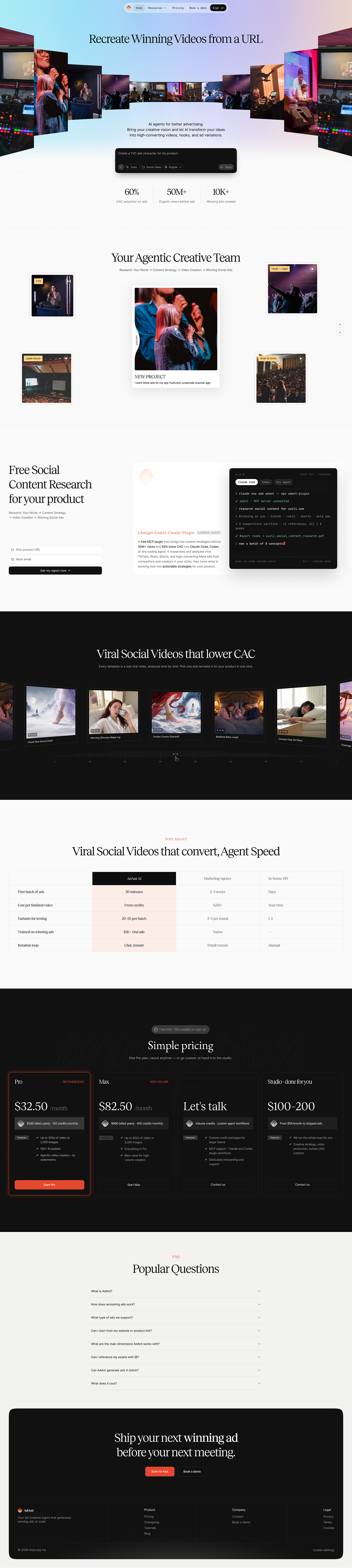 AI-powered social media advertising website Image 3