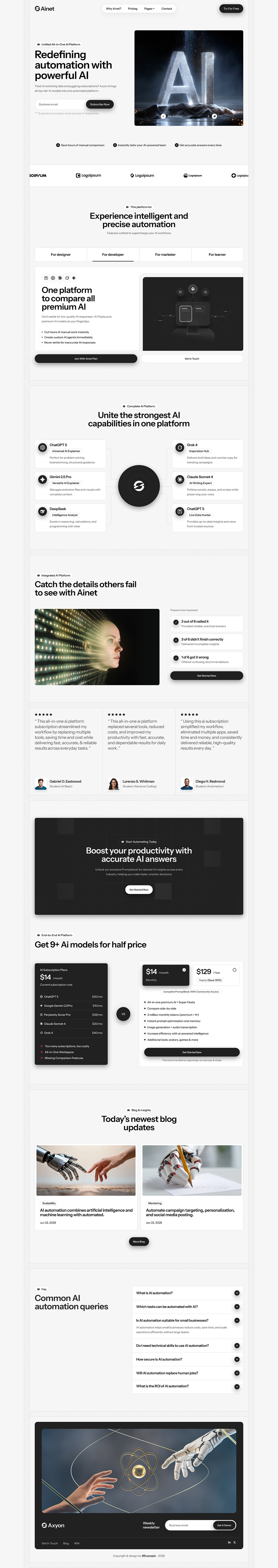 Ainet - Ai automation website design Image 0