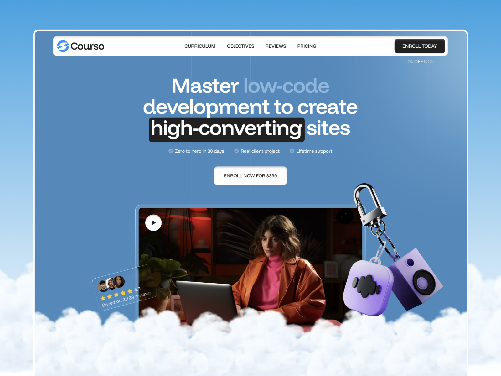 Courso: Free Education Website Template by Template Munk