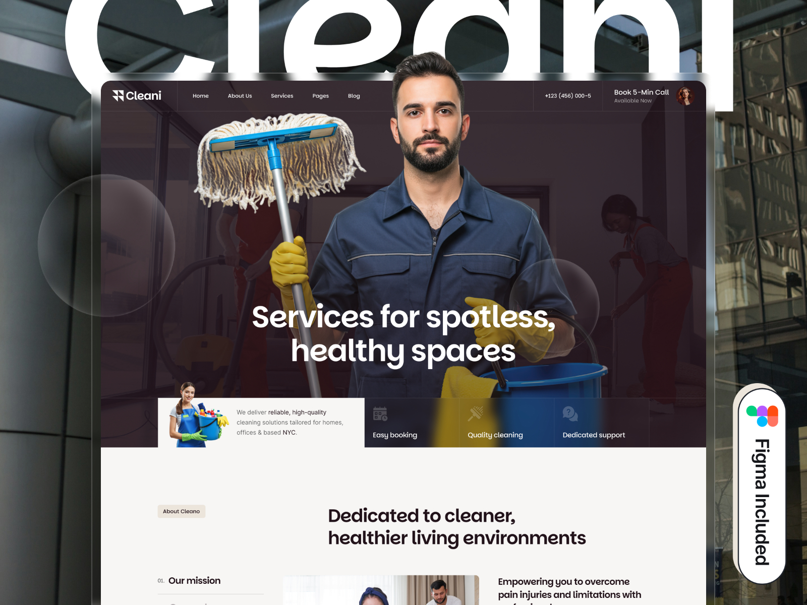 Cleani: Free Business Blog Website Template by Template Munk