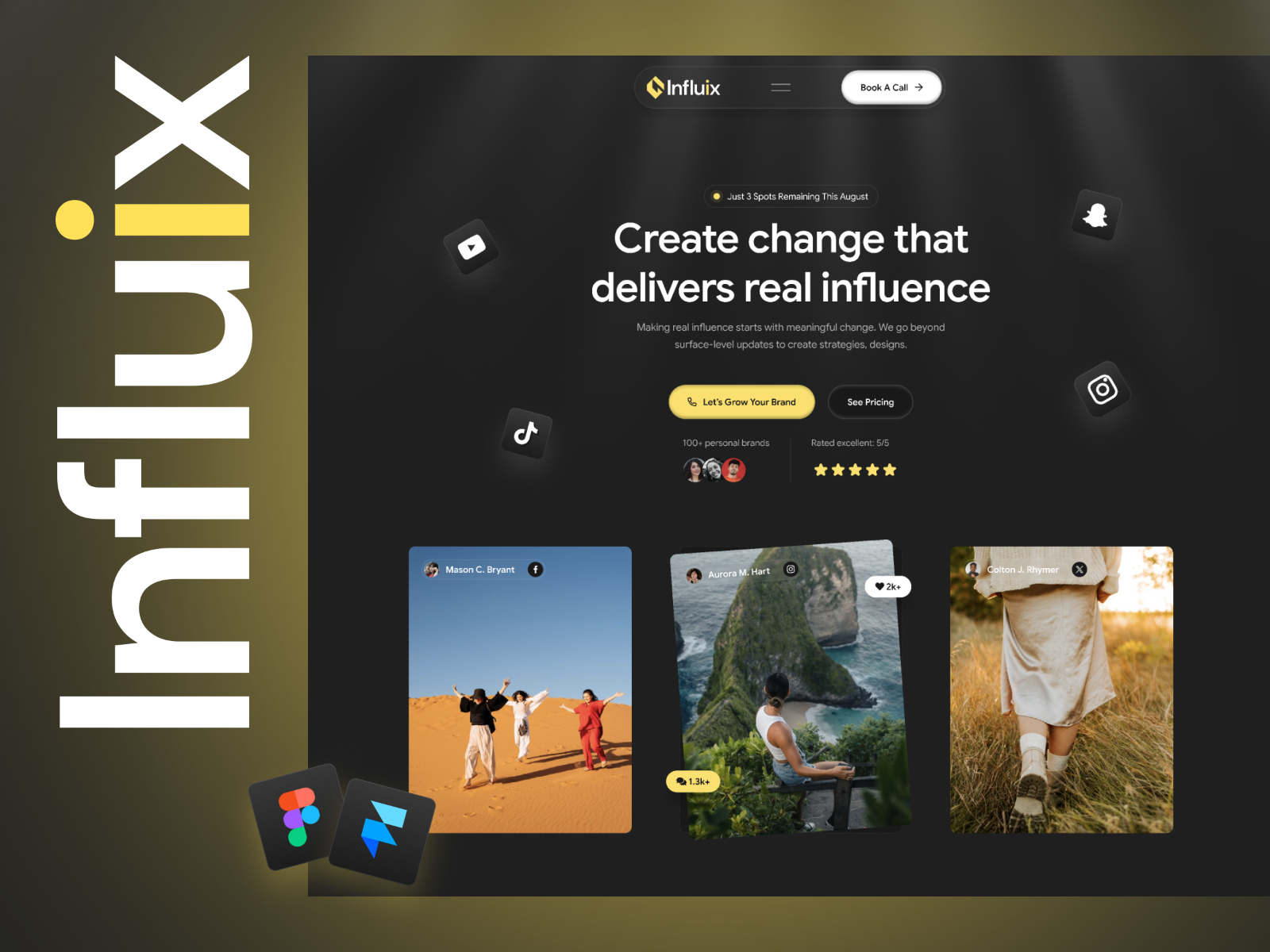 Influix: Free Agency Website Template by Template Munk
