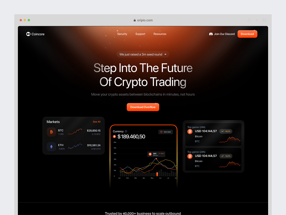 Crypto Trading - SaaS Website Design Image 0