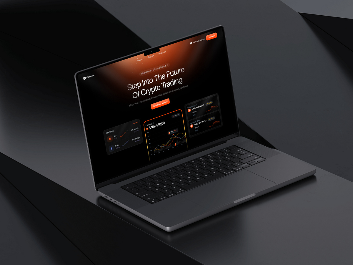 Crypto Trading - SaaS Website Design Image 1