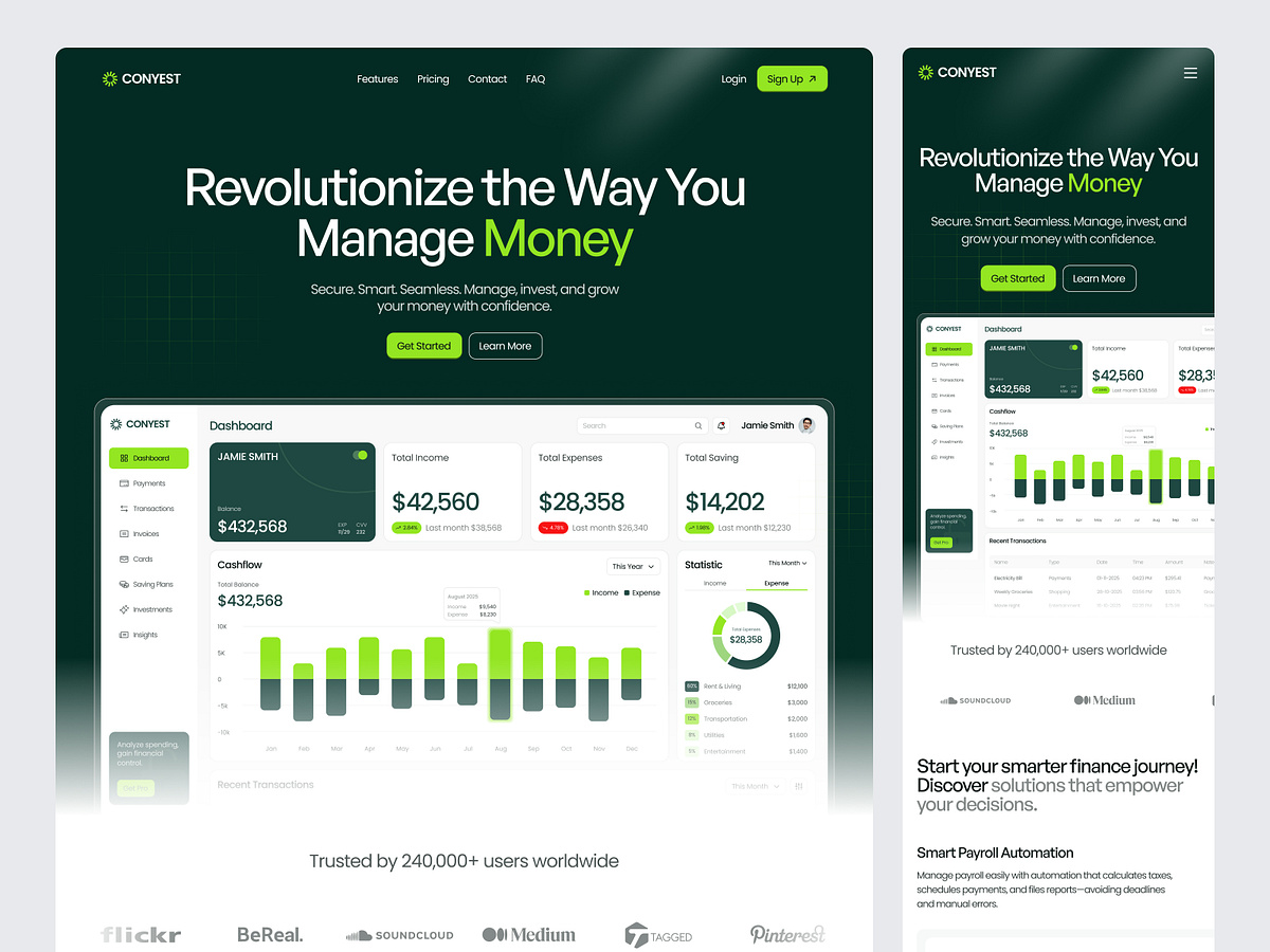 SaaS Website - Finance management Image 2