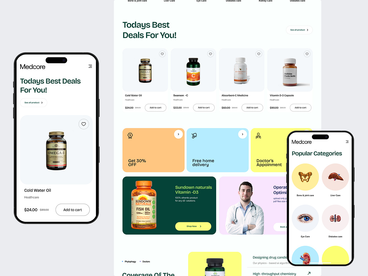 Healthcare & Pharmacy Ecommerce Web Design Image 1