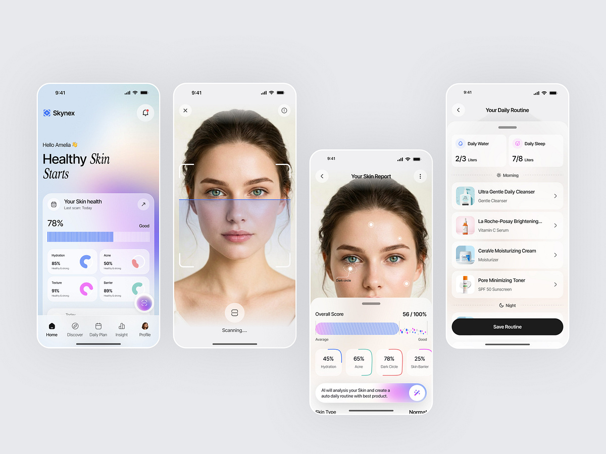 AI Skincare Mobile App Design Image 0