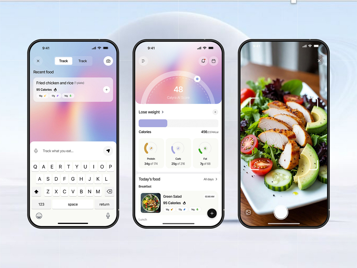 Calyra - AI Calorie Tracking App Design Image 0