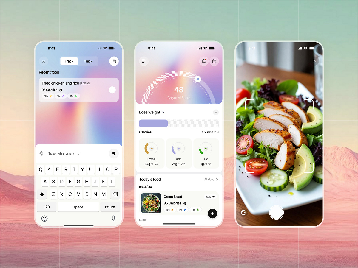 Calyra - AI Calorie Tracking App Design Image 1