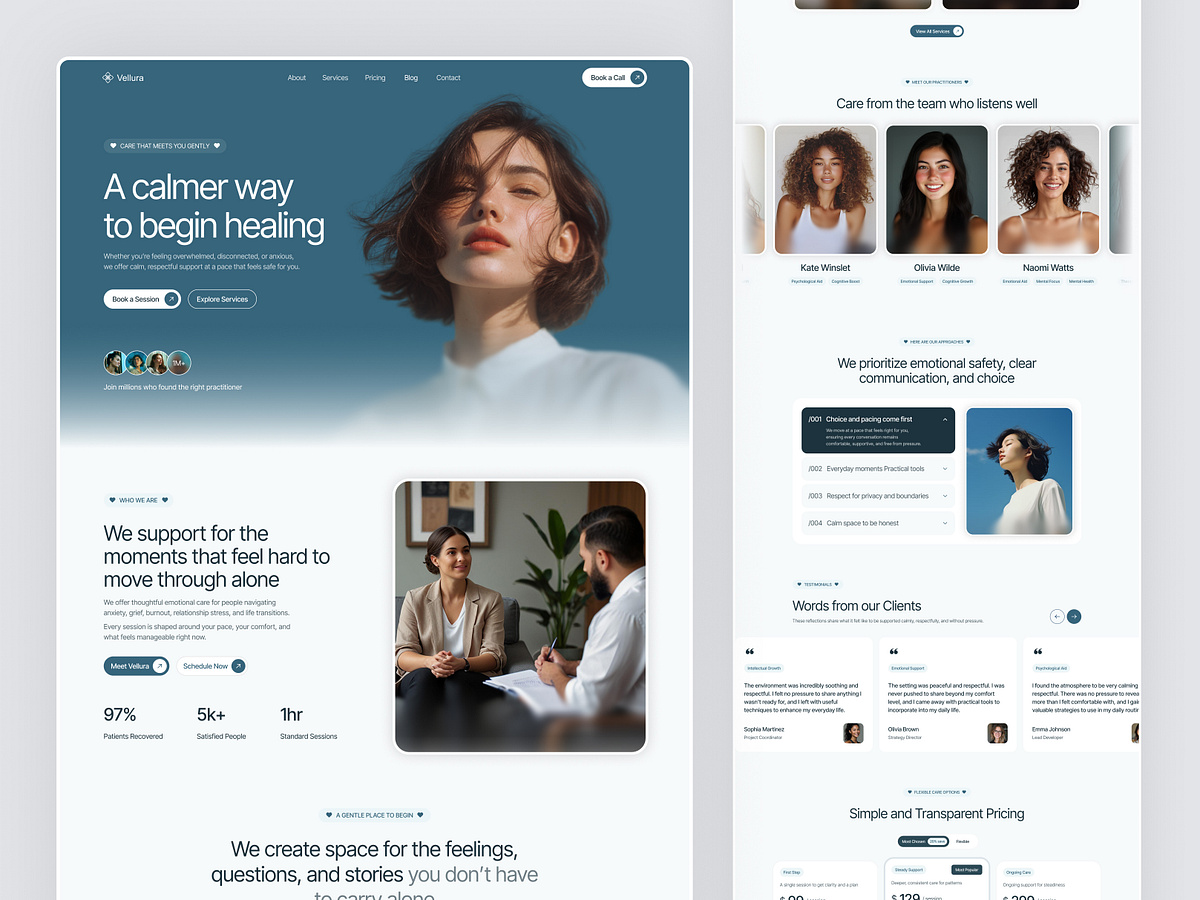 Vellura - Mental Health & Therapy Website Image 1