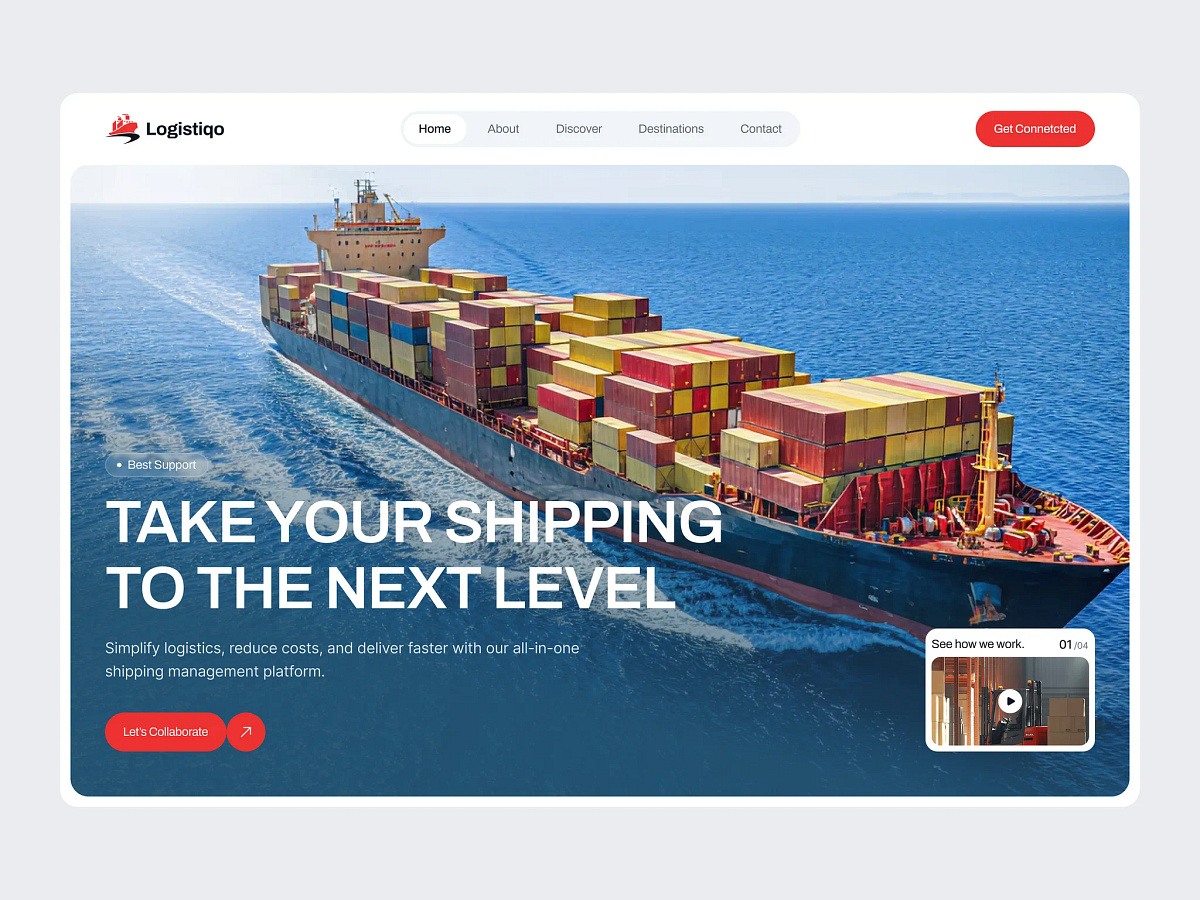 Logistiqo - Shipping Company Website Image 2