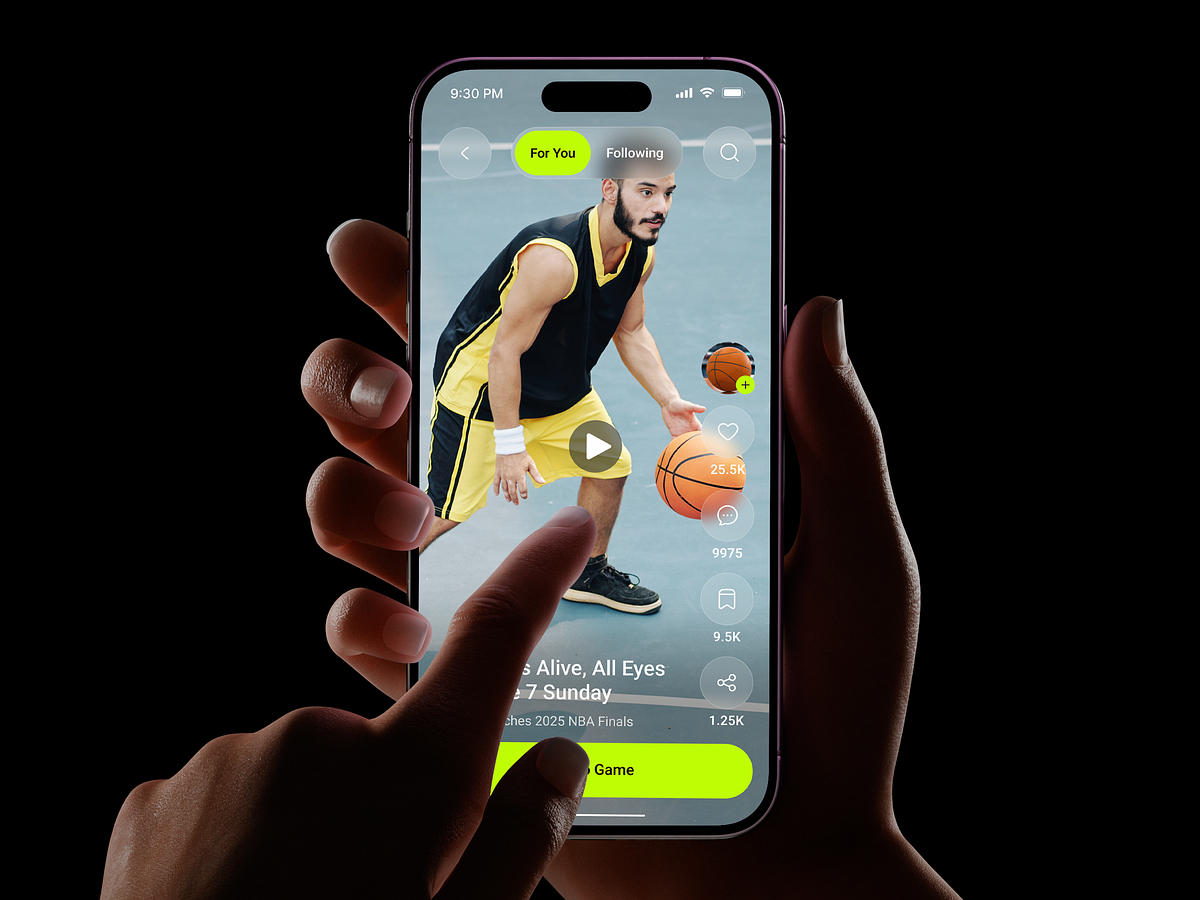 Sports Video Streaming & Creator Platform – Mobile App Design Image 0