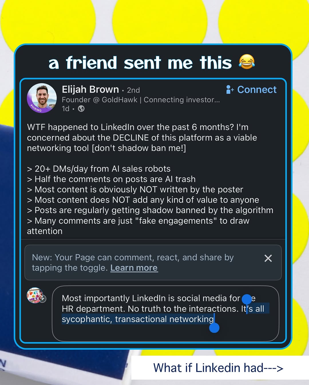 What’s your favorite shower thought @linkedin? 🤭 Image 1