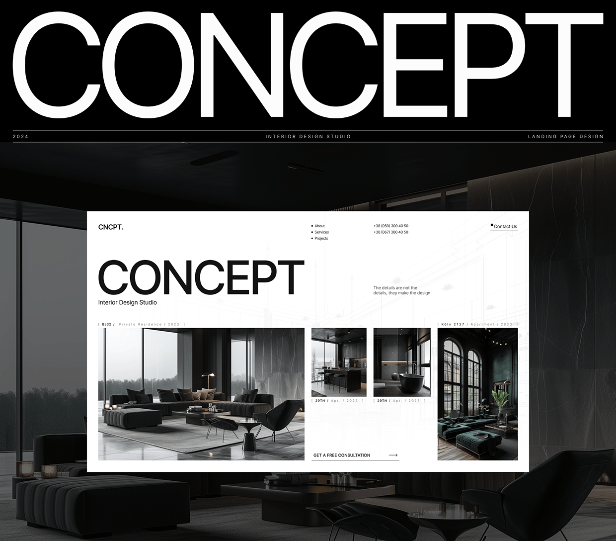 Interior Design Studio // Landing Page // Web Design