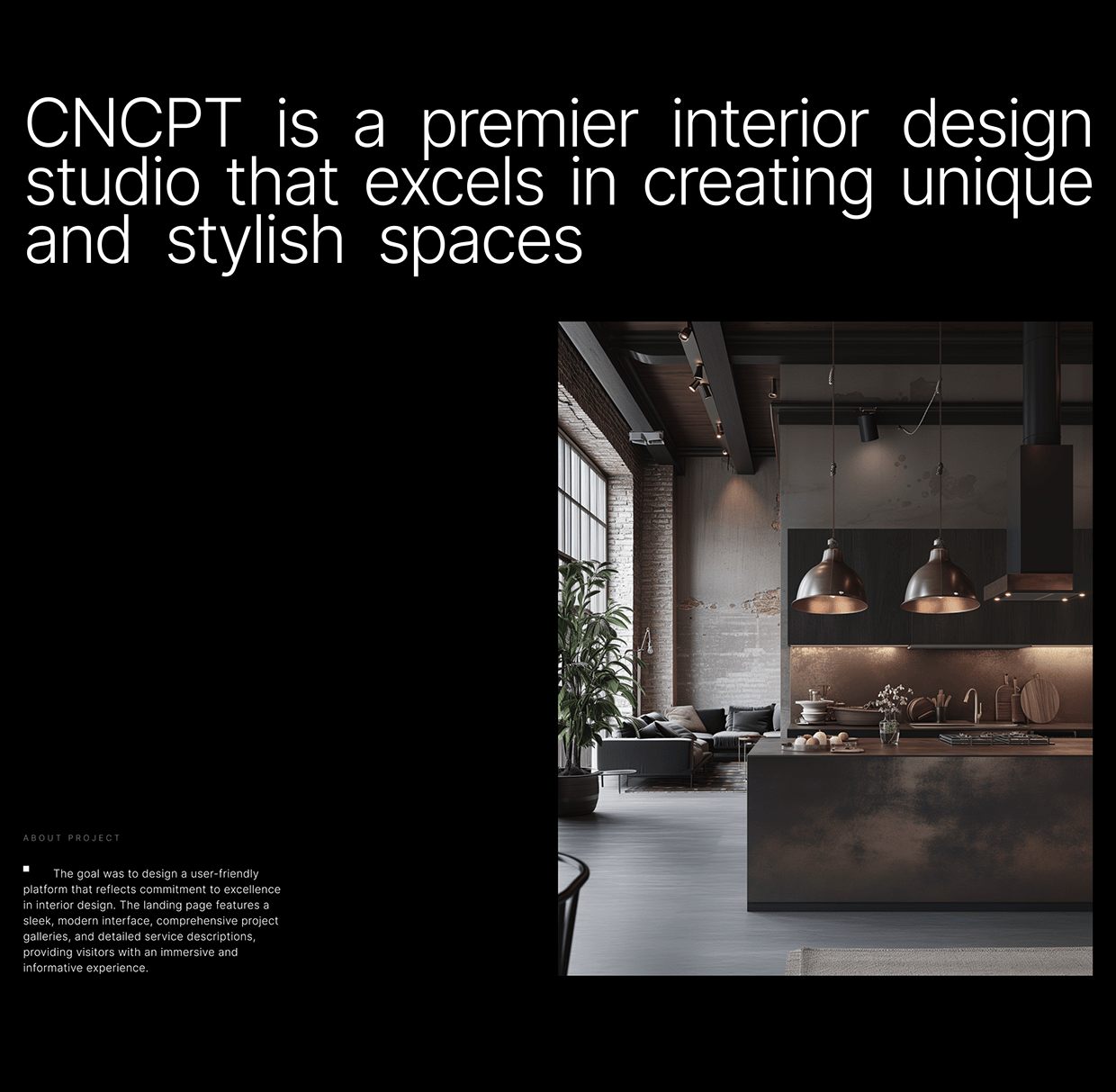 Interior Design Studio // Landing Page // Web Design Image 1