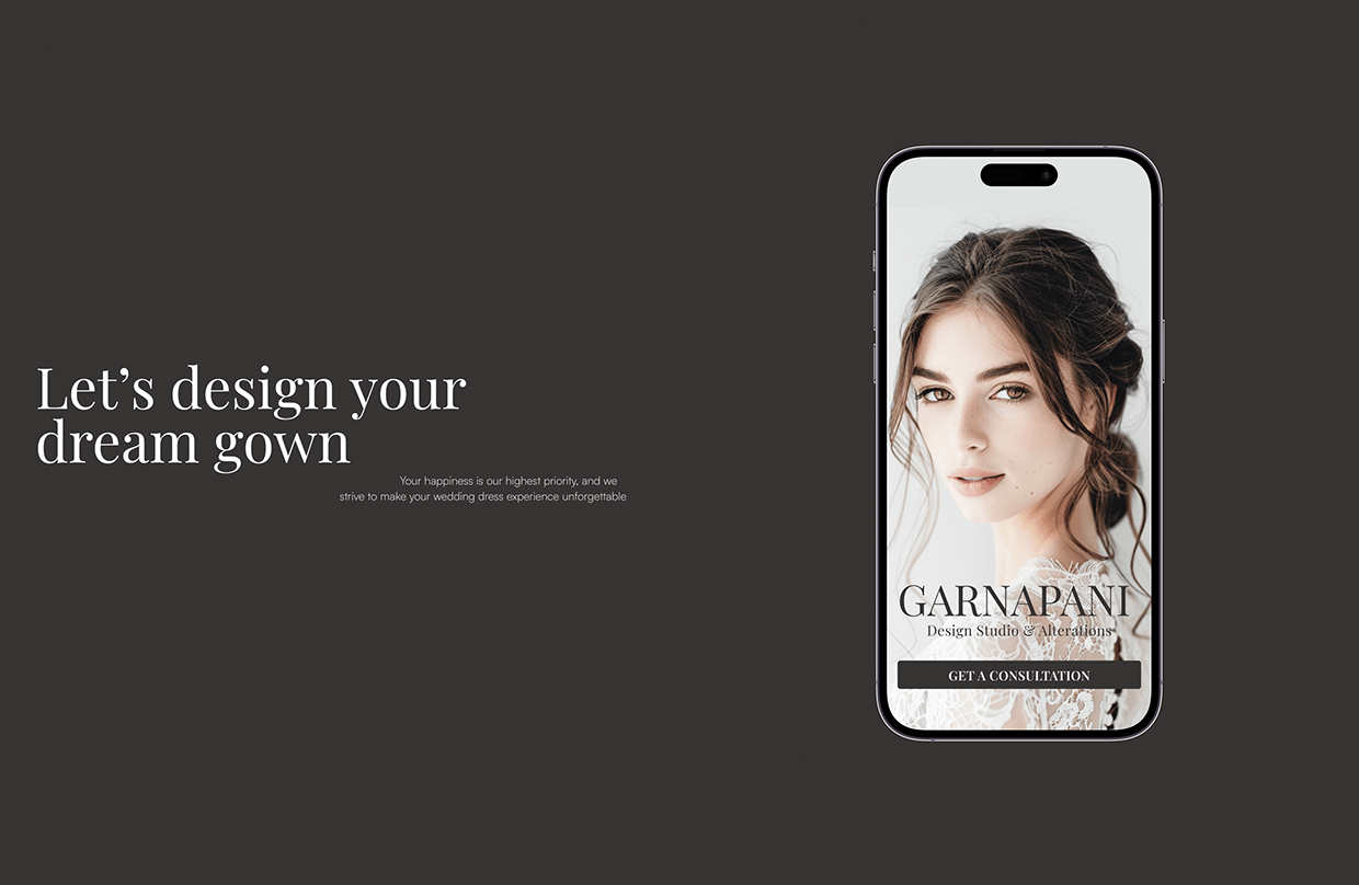 Wedding Design Studio & Alterations // Landing Page Image 8