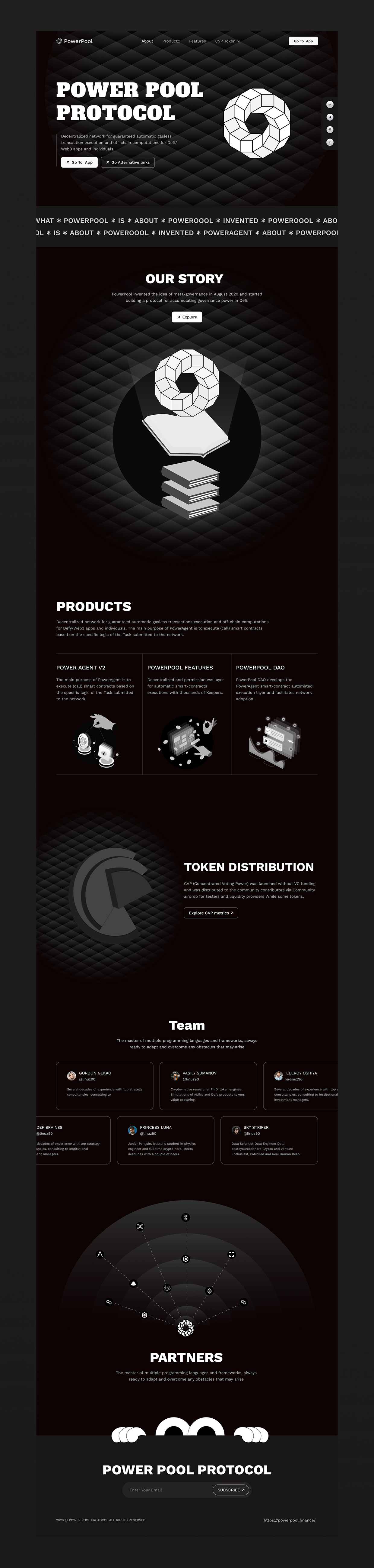 PowerPool Protocol — Modern blockchain Landing Page UI Image 0