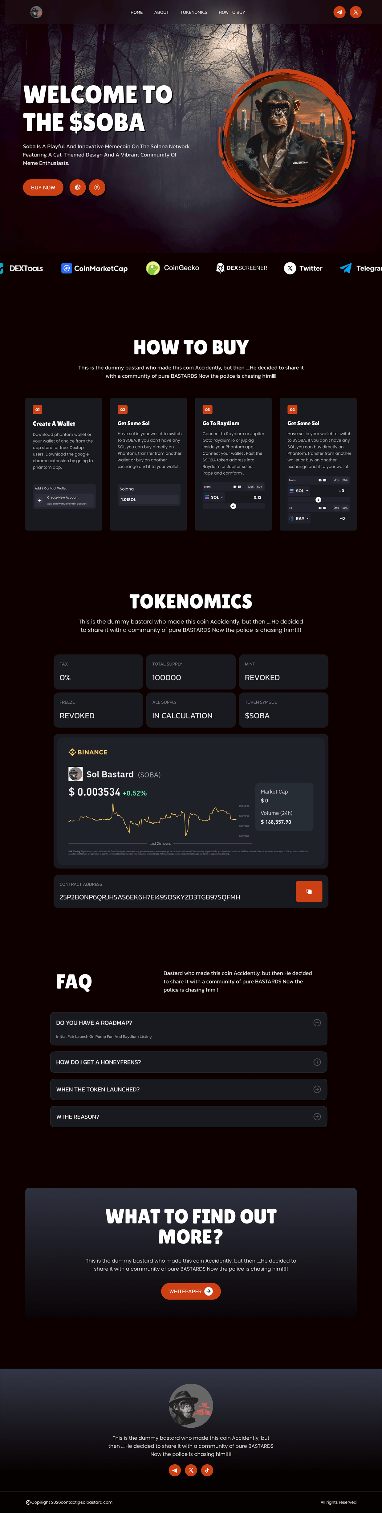 meme coin landing page Image 0