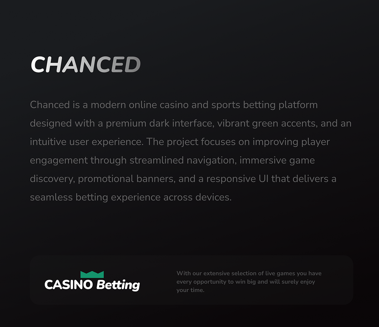 Chanced – Casino Platform Image 0