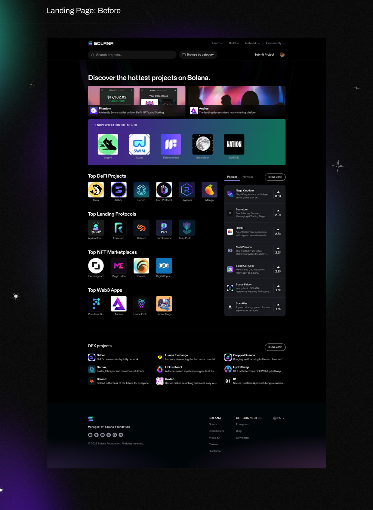 Solana Ecosystem Website Redesign Image 0