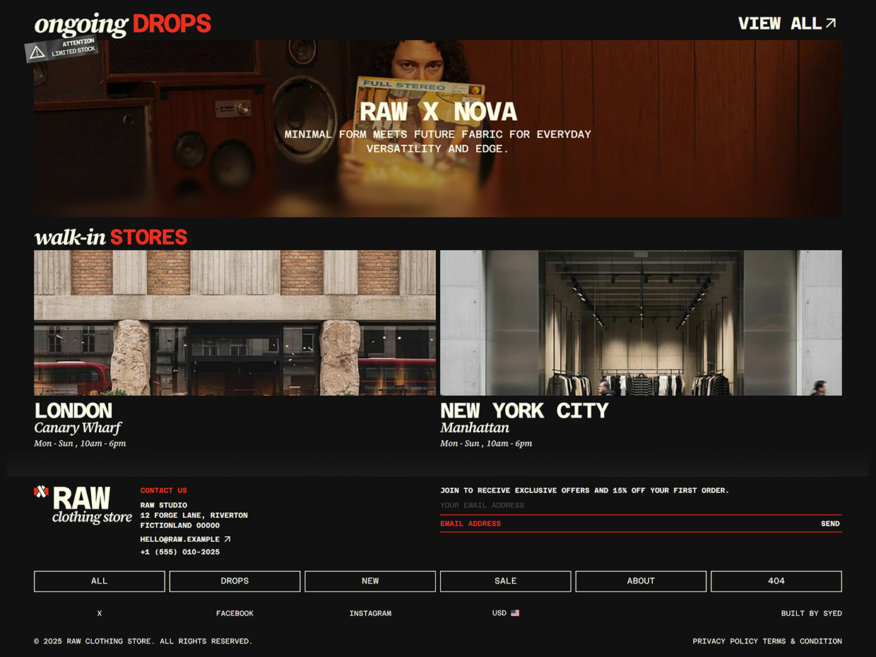 RAWLINE - Hypewear E-Commerce Framer Site Image 11