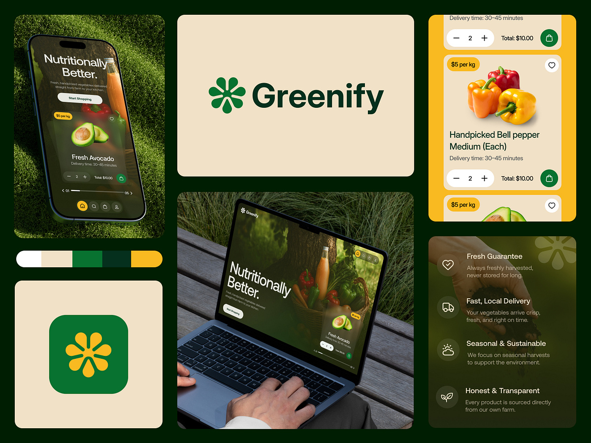 Fresh Produce Delivery App | Modern Grocery Shopping UI/UX Image 2