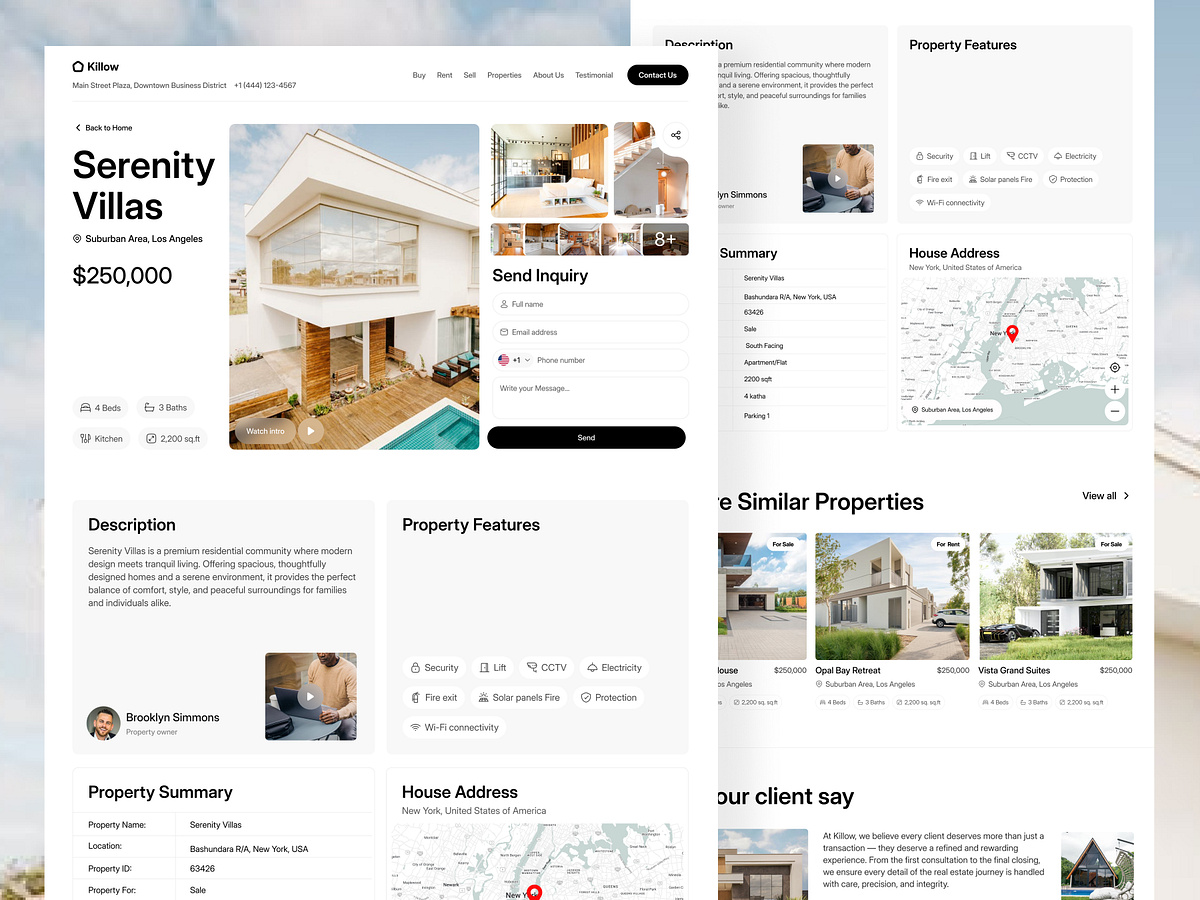 Real Estate Website for Killow (Property details)