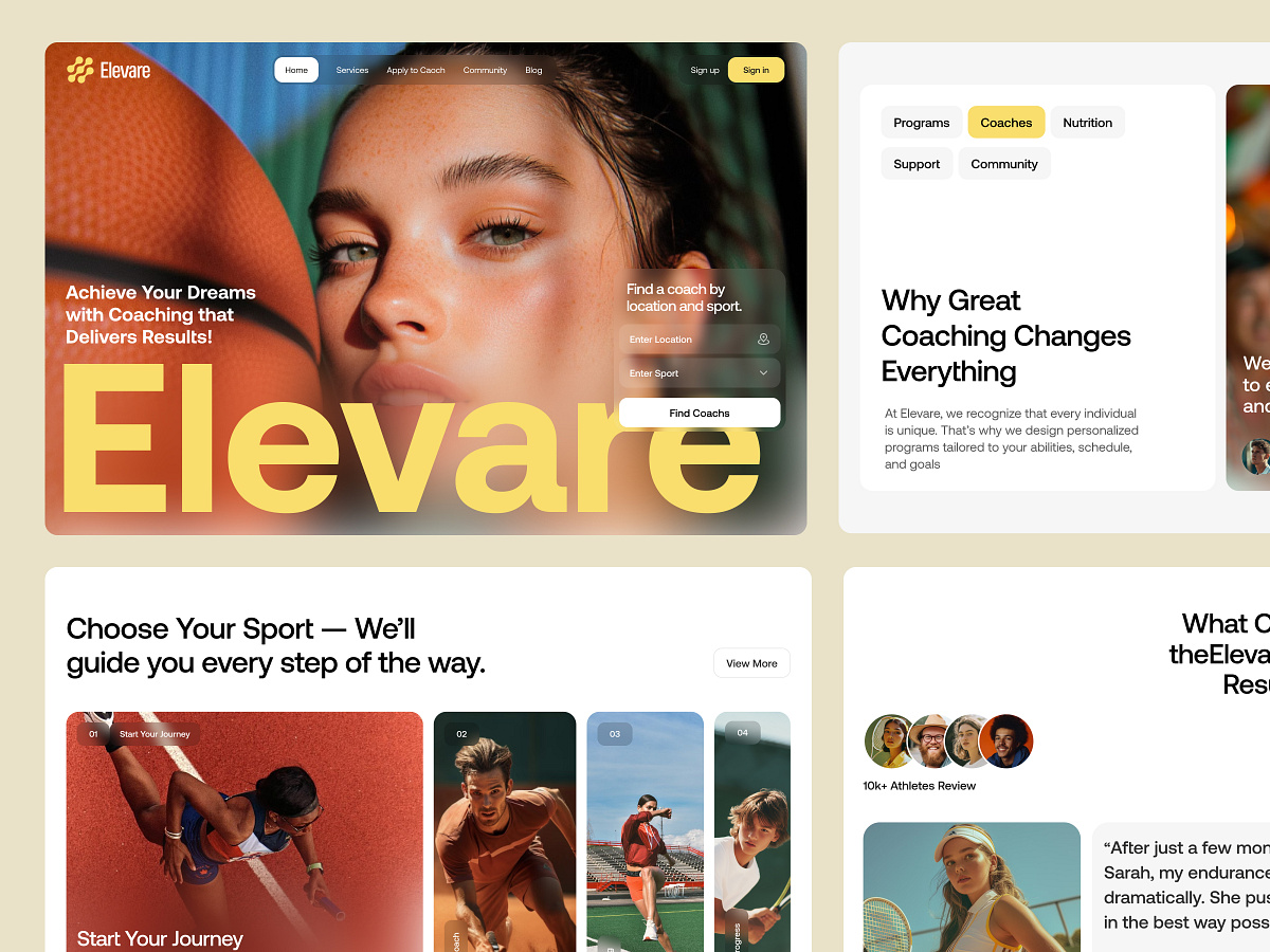 Modern Sports Coaching Landing Page