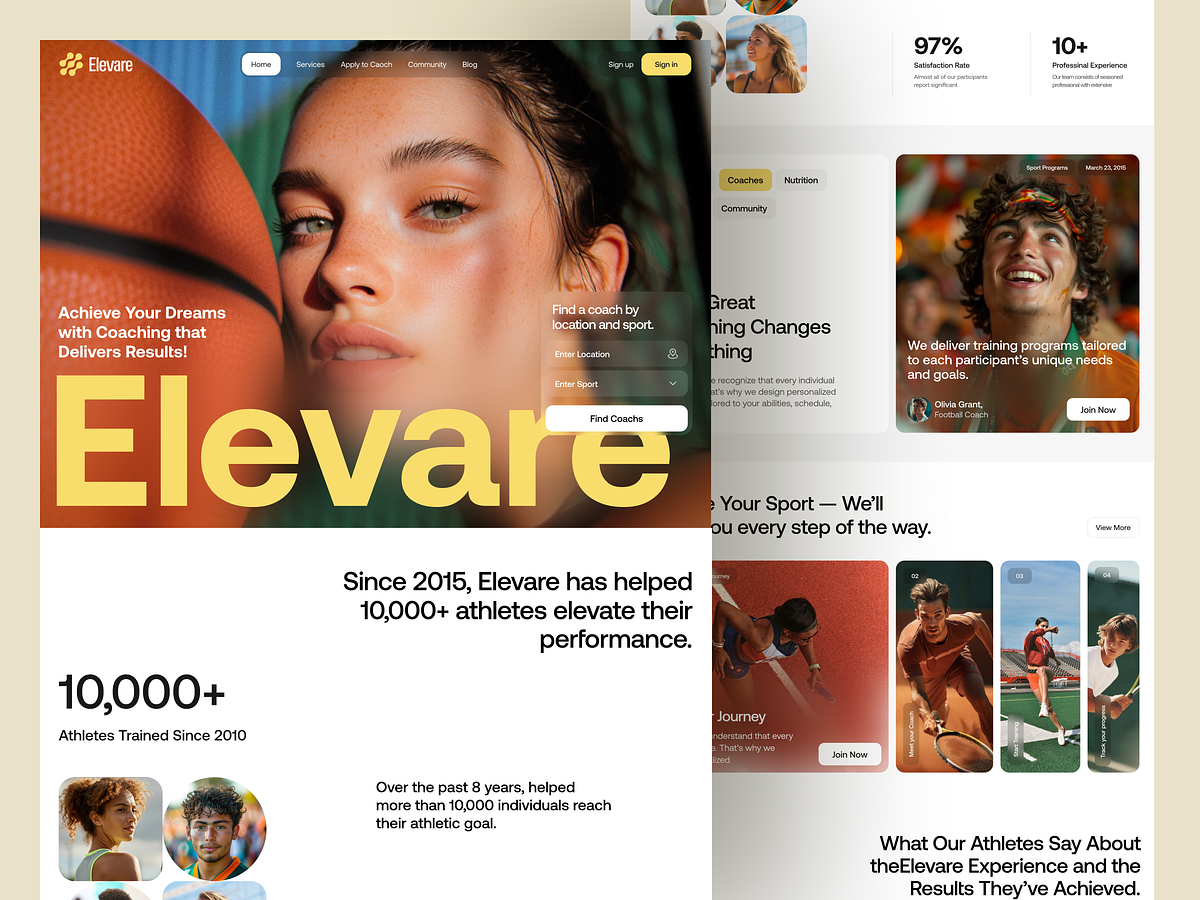 Modern Sports Coaching Landing Page Image 1