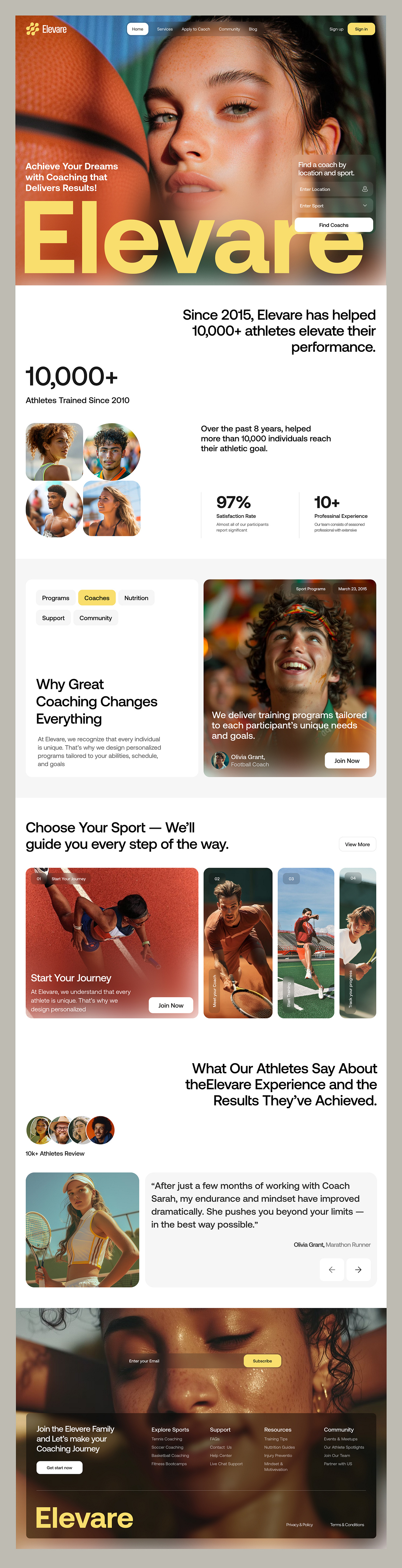 Modern Sports Coaching Landing Page Image 3