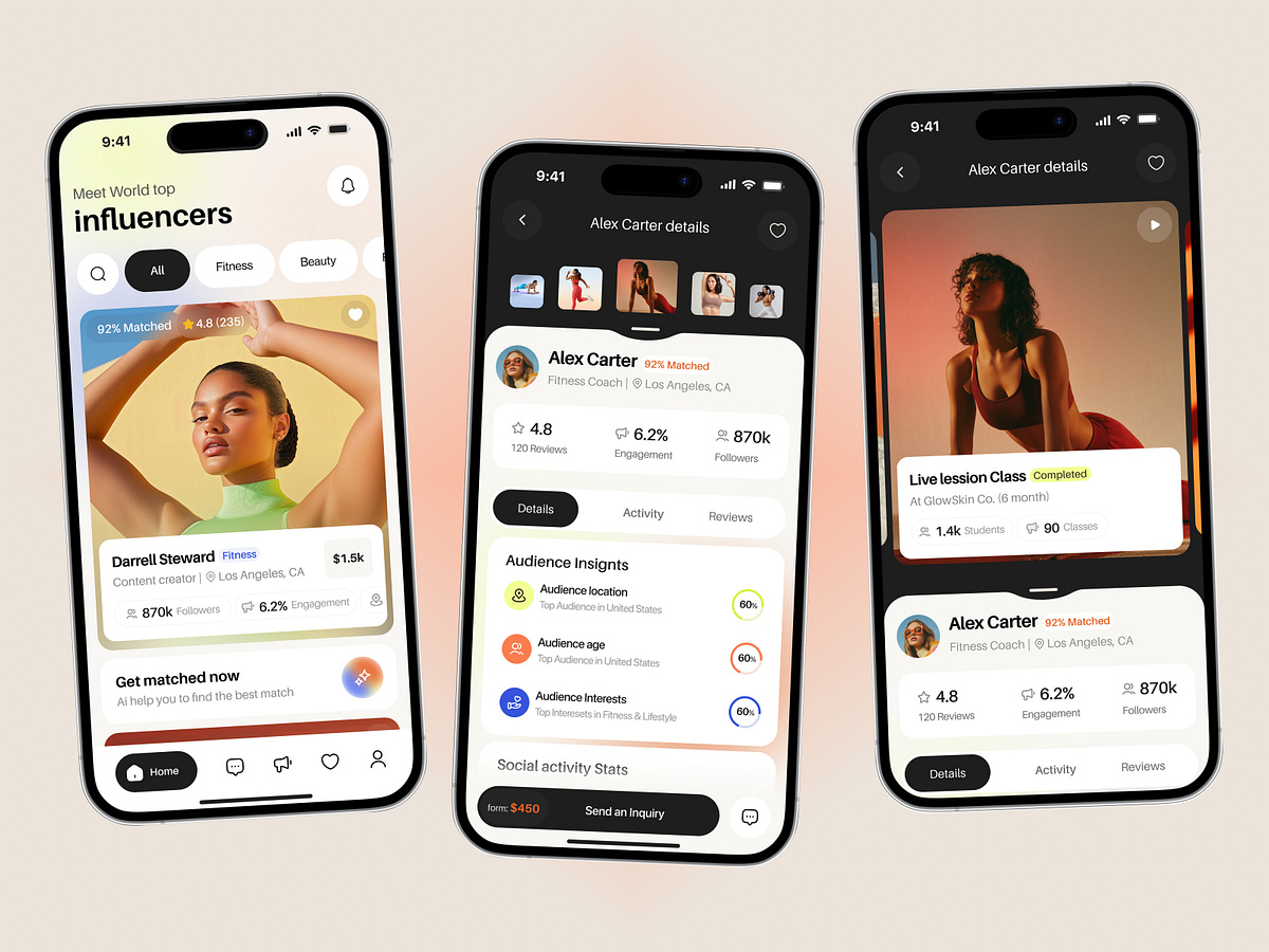Ai Influencers marketplace_app design