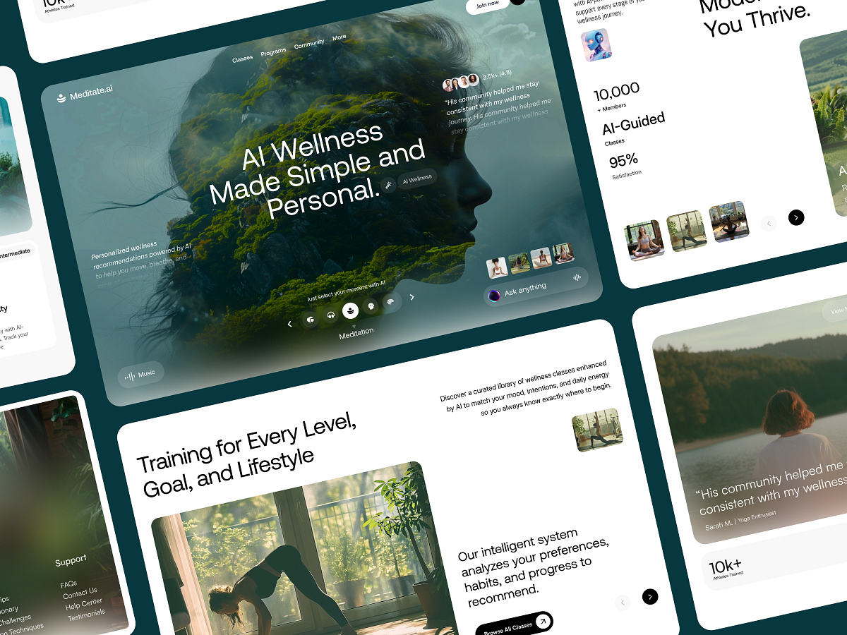 AI-Powered Wellness Website — Personalized Landing page Image 1