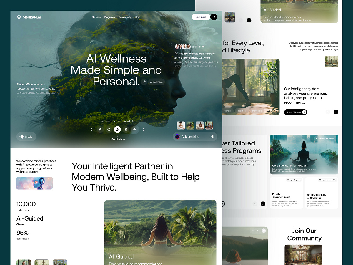 AI-Powered Wellness Website — Personalized Landing page Image 2