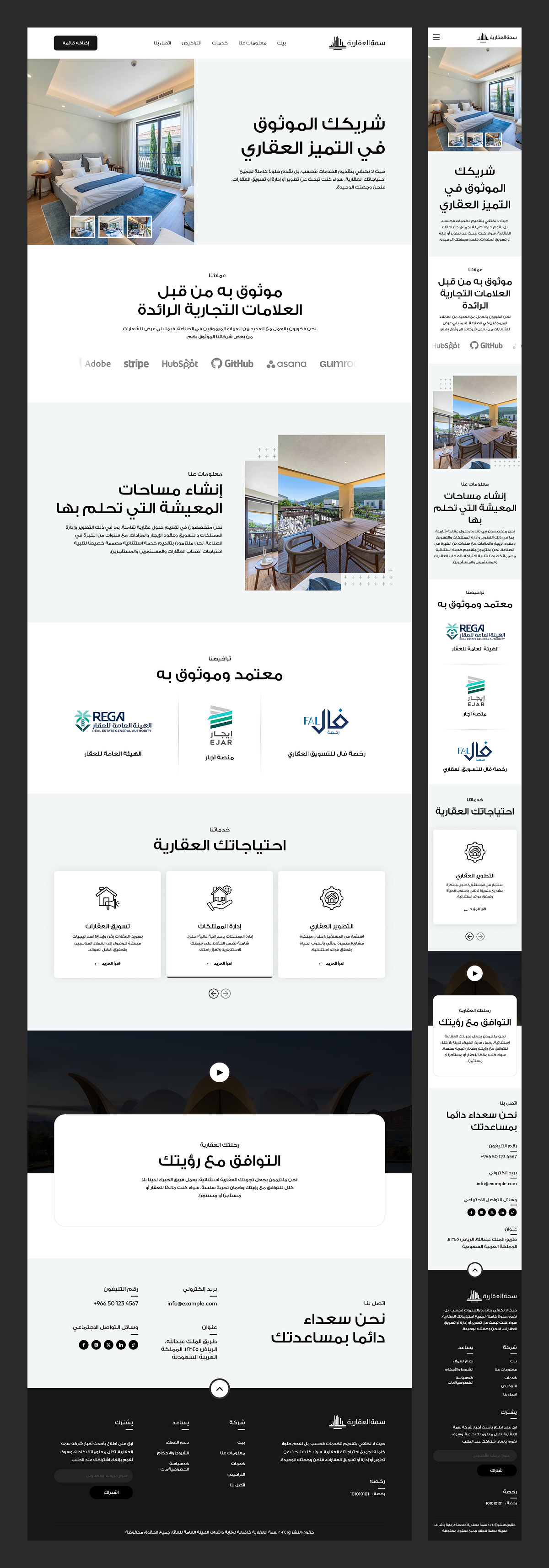 Arabic Real Estate Website - Responsive RTL Design Image 0