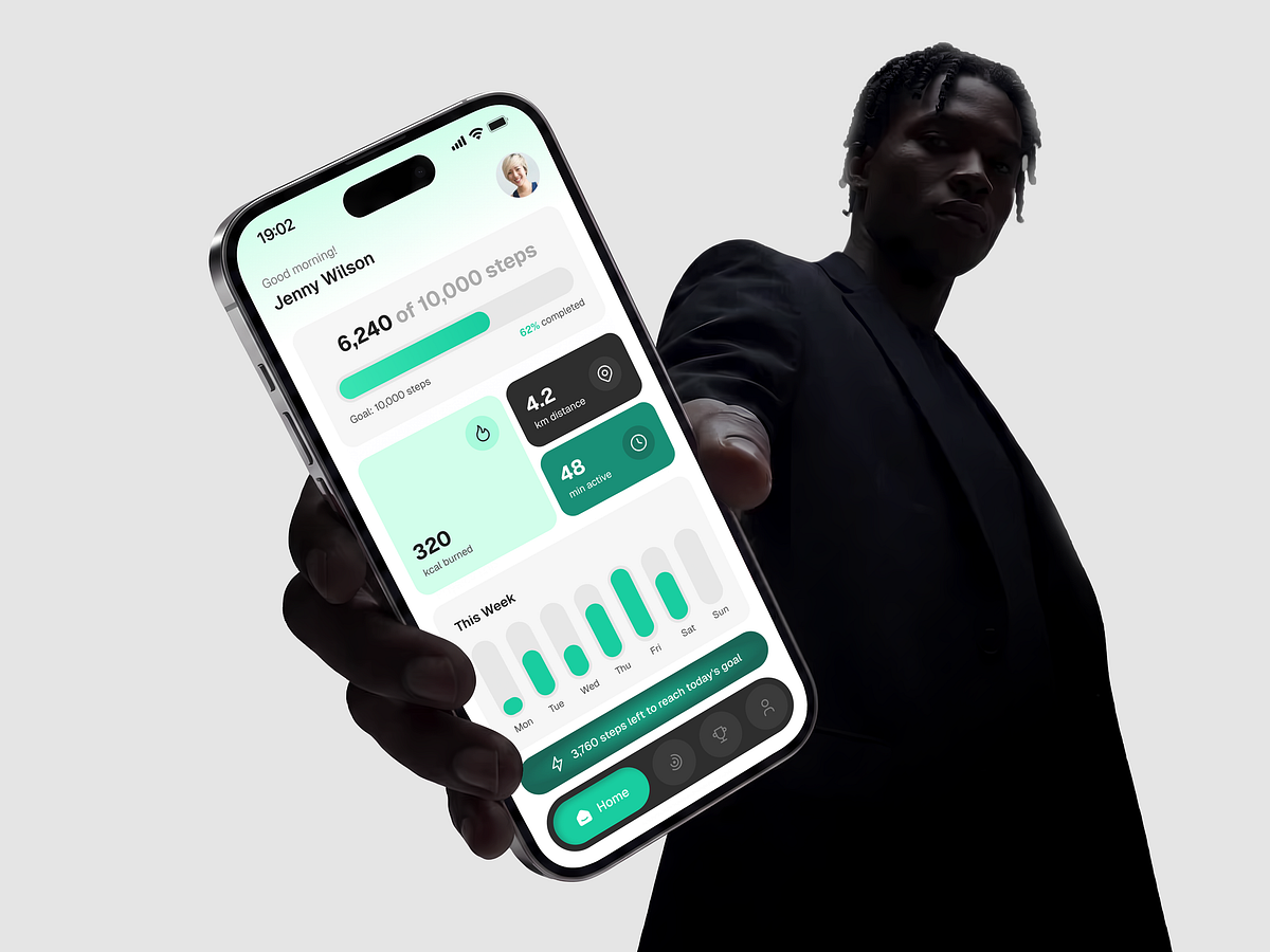 PaceUp – Fitness Tracker App UI Design Image 3