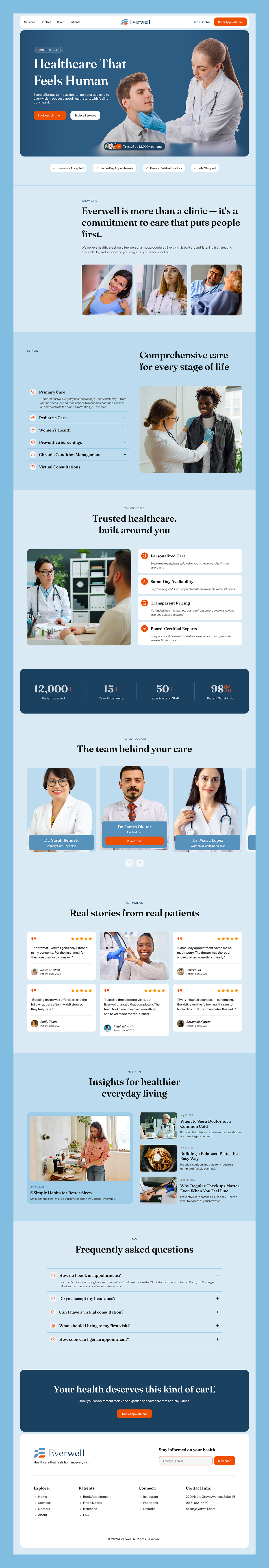 Healthcare Landing Page Design – Everwell Image 0
