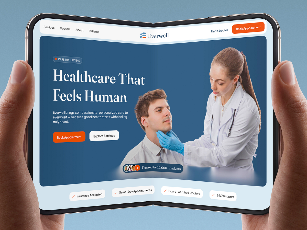 Healthcare Landing Page Design – Everwell Image 1