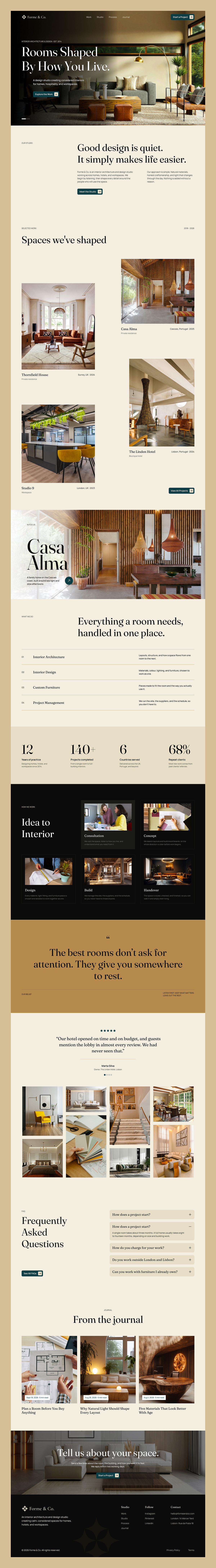 Interior Design Studio Landing Page – Forme & Co. Image 0